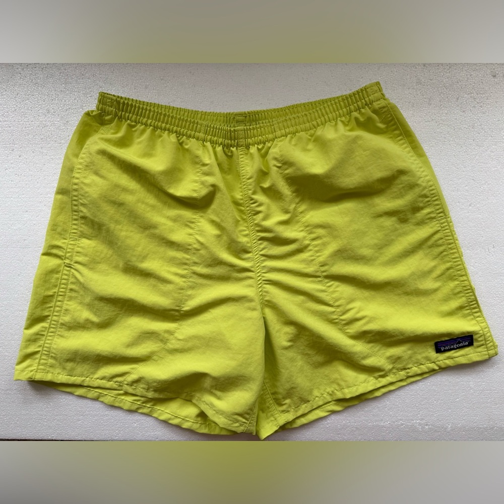 Patagonia Lime Green Men's Flat Front Shorts